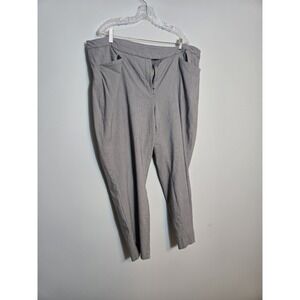 Lane Bryant Gray Pinstripe Plus Size Women's Pants Rayon Nylon Spandex Blend